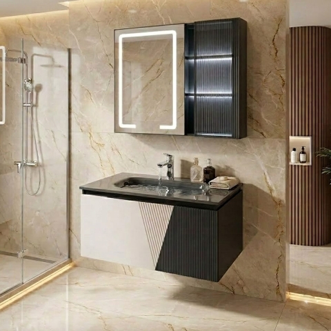 Bộ Tủ Chậu Lavabo KB08 Gương Thông Minh LED