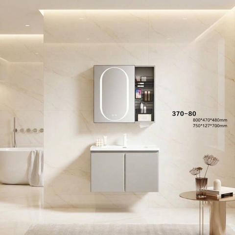 Bộ Tủ Chậu Phòng Tắm PVC YS370 – Chống Nước, Bền Đẹp
