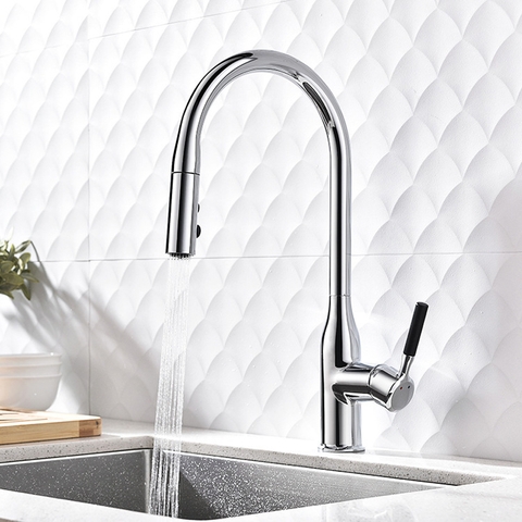 Vòi Rửa Bát Dây Rút Nóng Lạnh KP6802