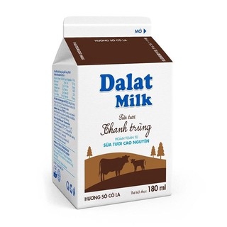 Sữa tươi thanh trùng Dalatmilk socola 180ml