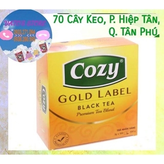 Trà đen túi lọc Cozy nhãn vàng / Cozy Gold Label Black Tea hộp 100 gói × 2g ( 200g )