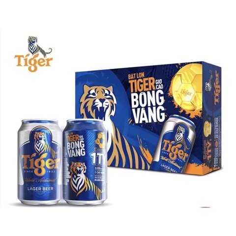 Bia HEINEKEN-VIETNAM TIGER nâu lon 330ml thùng 24