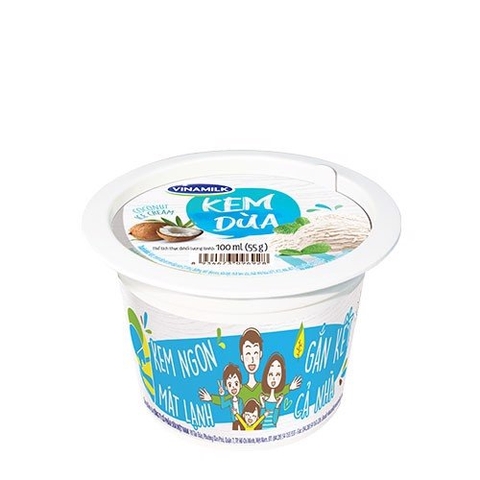 Kem ăn VINAMILK dừa ly 100ml