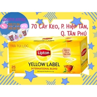 Trà Lipton túi lọc nhãn vàng hộp 25 gói × 2g (hàng Việt)