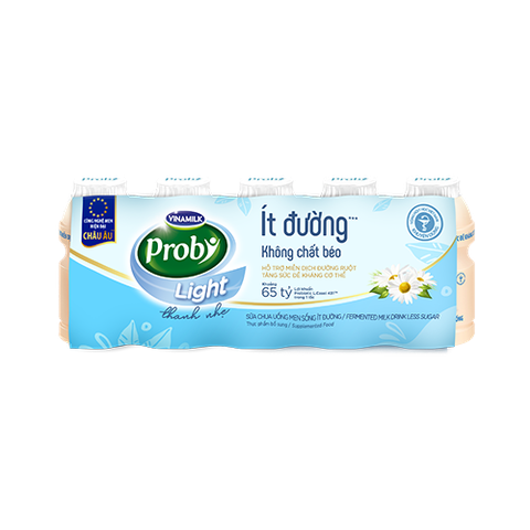Sữa chua uống VINAMILK PROBY ít đường chai 65ml lốc 5