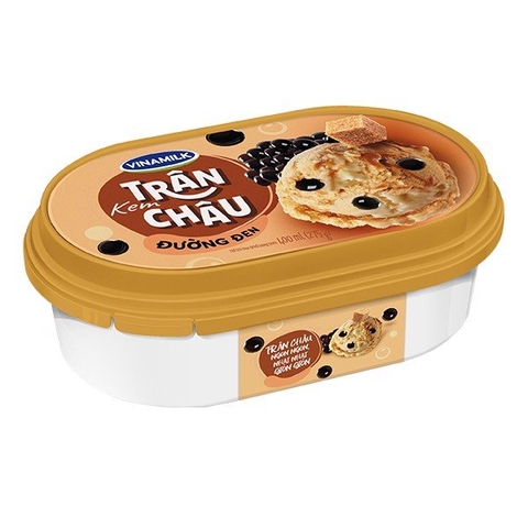 Kem ăn VINAMILK trân châu đường đen hộp 400g