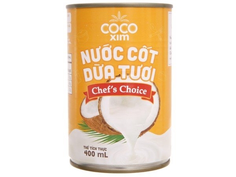 Nước cốt dừa BETRIMEX COCO XIM chef's choice lon 400ml thùng 24