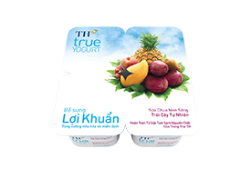 Sữa chua ăn TH TRUE YOGURT trái cây hộp 100g lốc 4