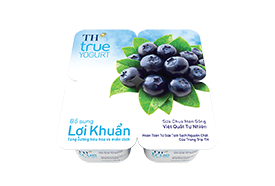 Sữa chua ăn TH TRUE YOGURT việt quất hộp 100g lốc 4