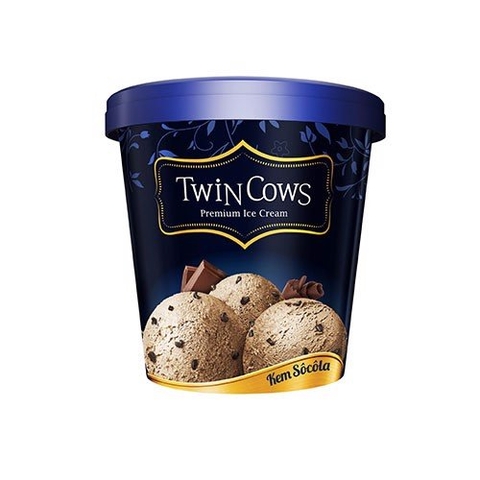 Kem ăn VINAMILK TWIN COWS socola ly 450ml