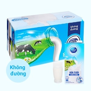 Sữa tiệt trùng DUTCH LADY không đường hộp 1.0 lít thùng 12