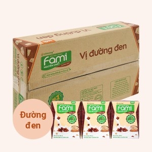 Sữa đậu nành FAMI đường đen hộp 200ml thùng 36