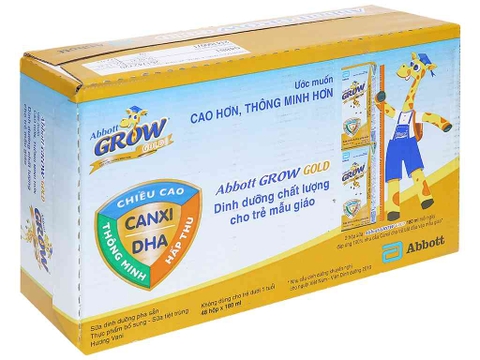 Sữa bột pha sẵn ABBOTT GROW hộp 180ml thùng 48