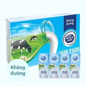 Sữa tiệt trùng DUTCH LADY không đường hộp 180ml thùng 48