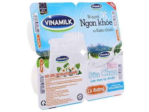 Sữa chua VINAMILK có đường hộp 100g lốc 4