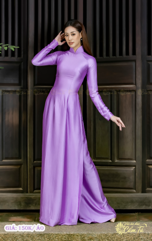 Lụa 2 Da KV0035 Màu Tím Cà