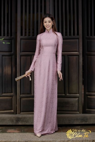 Gấm Lụa Cẩm Tú KV0087 Màu Hồng Nude