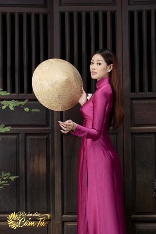 Lụa 2 Da KV0034 Màu Hồng Sẫm