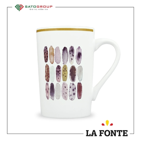 Cốc sứ La Fonte mặt nhám họa tiết tròn- 006460-02