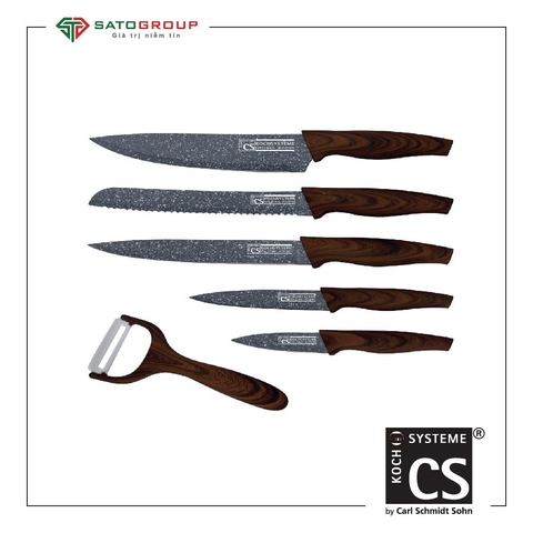 Bộ Dao Thép Không Gỉ CS Tráng Lớp Chống Dính