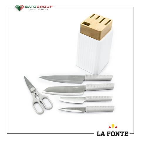 Bộ dao kéo đa năng có giá đỡ La Fonte - 011723