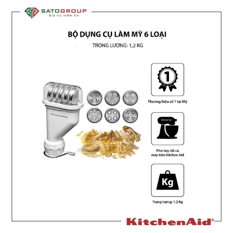 Bộ Dụng Cụ Làm Mì 6 Loại KitchenAid