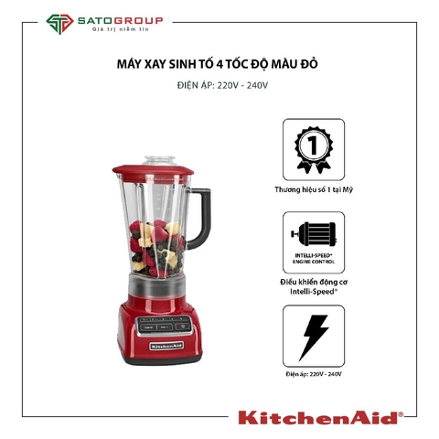 Máy Xay Sinh Tố 4 Tốc Độ Màu Đỏ KitchenAid