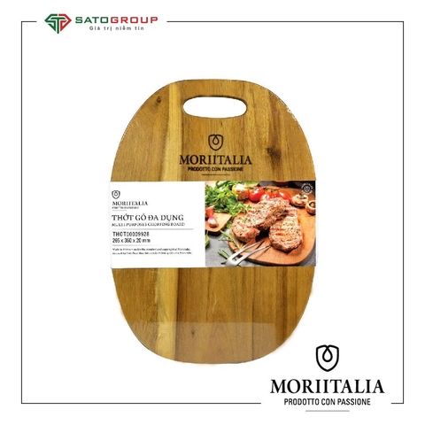 [MỚI] Thớt Gỗ Đa Dụng Moriitalia 360x265x20mm