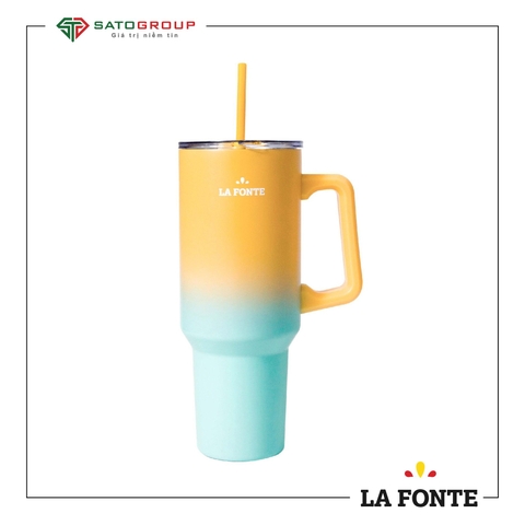 Ly Giữ Nhiệt Có Tay Cầm Và Ống Hút 1200 Ml La Fonte - 012317-ORA