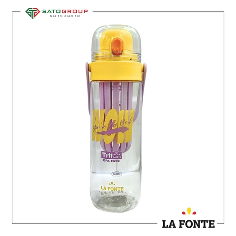 Bình Nước Thể Thao Có Bộ Lọc La Fonte 650 Ml - 012492-YEL