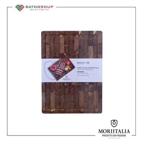 Thớt Gỗ Tếch Moriitalia (35 cm x 25 cm x 3.5 cm)-THOT00014861