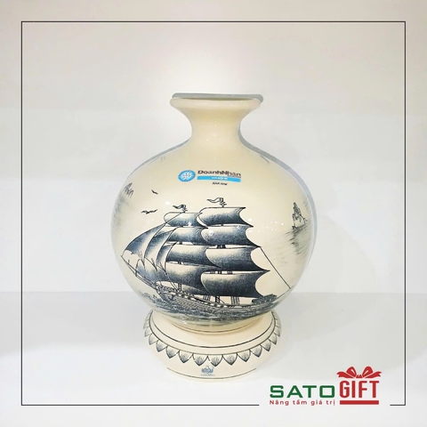 Bình hút lộc hoạ tiết Thuyền Buồm H25