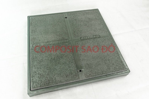 Nắp ga thông tin Composite KT: 810x810x65mm - nắp 710x710mm