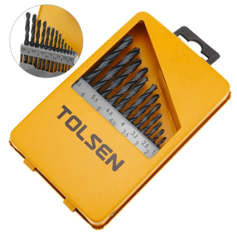 BỘ KHOAN SẮT 13 CÂY HSS (CÔNG NGHIỆP) - 75080 Tolsen