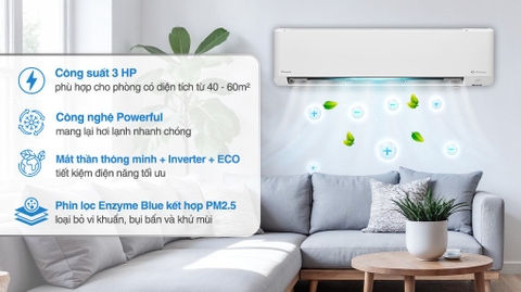 Máy lạnh Daikin Inverter 3 HP FTKY71ZVMV Mẫu mới