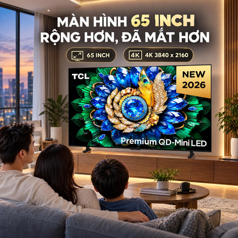 Google Tivi QD-Mini LED TCL 4K 65 inch 65A400M Mẫu mới