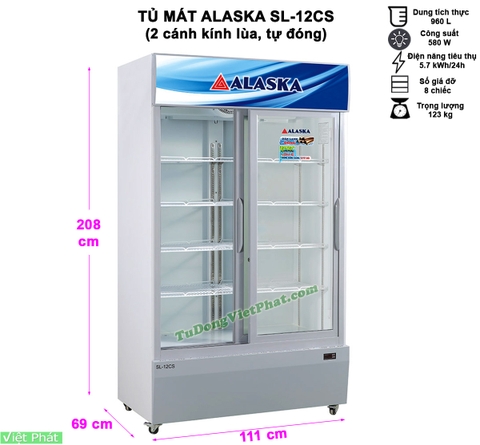TỦ MÁT ALASKA inverter  960 LÍT SL-12CI