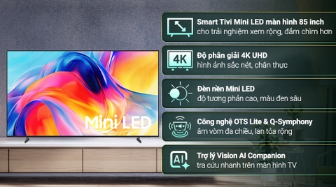 Smart Tivi Mini LED Samsung AI 4K 85 inch UA85M77HA Mẫu mới- Mini Led