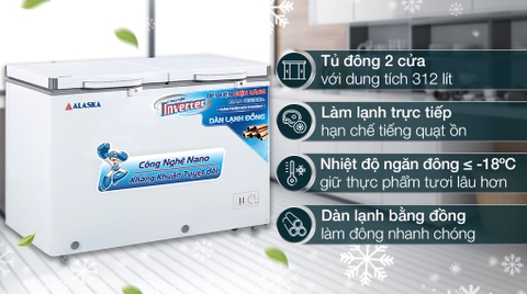 Tủ Đông Mát Inverter 500/312 Lít  BCD-5068CI  ( Dàn đồng )