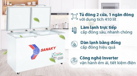 Tủ Đông Sanaky Inverter 410 Lít VH-5699HY3 ( Mới )