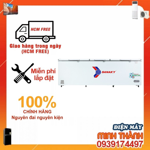 VH-1199HY4K Tủ đông Inverter 1100/ 900 lít Sanaky [KÍNH CƯỜNG LỰC]