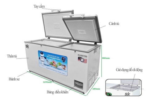 Tủ đông Sumikura Inverter 550 lít  SKF-550SI- GIÁ TẠI KHO