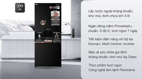 Tủ lạnh Panasonic Inverter 377 lít NR-BX421GPKV  CHÍNH HÃNG