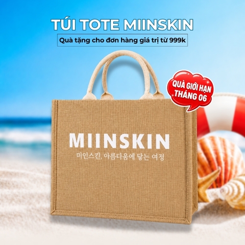 [QUÀ - ĐƠN TỪ 999K] Túi Tote MIINSKIN Đựng Mỹ Phẩm Skincare Du Lịch, Vải Bố Dày Dặn