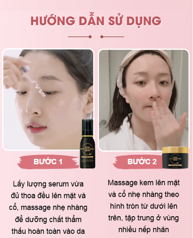 Combo đêm serum 50ml + kem dưỡng ốc sên đen 50ml