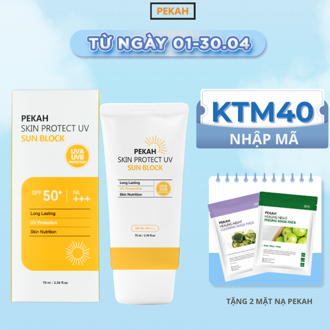 [Nhập mã  KM30K giảm 30K ]Kem Chống Nắng Vật Lý Nâng Tone , Bảo Vệ Da PEKAH - PEKAH PROTECT UV SUN BLOCK 70ml