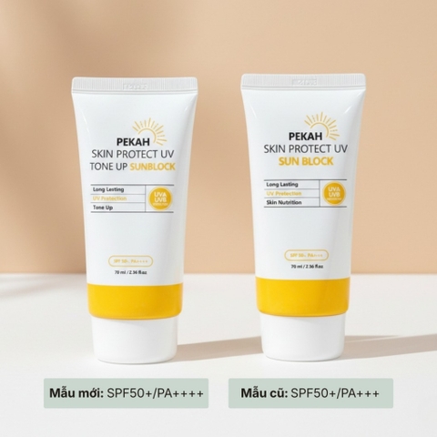 Combo Kem Chống Nắng PEKAH Sun Block 70ml & Kem Dưỡng PEKAH Whitening Cream 50ml Dưỡng Trắng Nâng Tone Đều Màu da