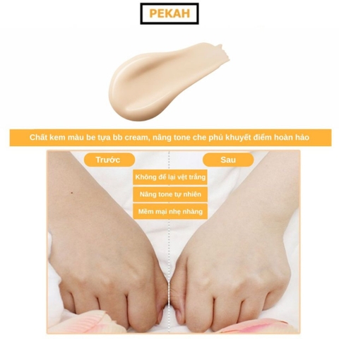 Combo Kem Chống Nắng PEKAH Sun Block 70ml & Kem Dưỡng PEKAH Whitening Cream 50ml Dưỡng Trắng Nâng Tone Đều Màu da