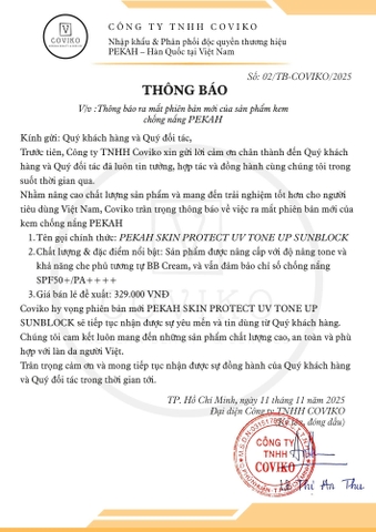 [Nhập mã KM30K giảm 30K] Kem Chống Nắng Vật Lý Nâng Tone, Bảo Vệ Da PEKAH - PEKAH SKIN PROTECT UV TONE UP SUNBLOCK 70ml