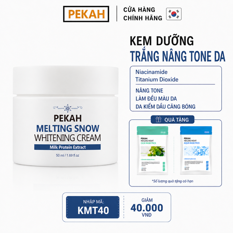 Kem Dưỡng Da Nâng Tone Và Ngừa Nếp Nhăn PEKAH - PEKAH Melting Snow Whitening Cream
